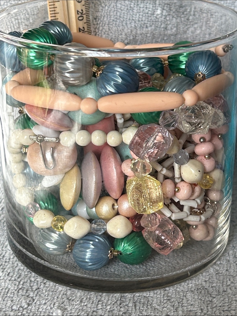 Vintage Jewelry Jar - Necklace and Earrings